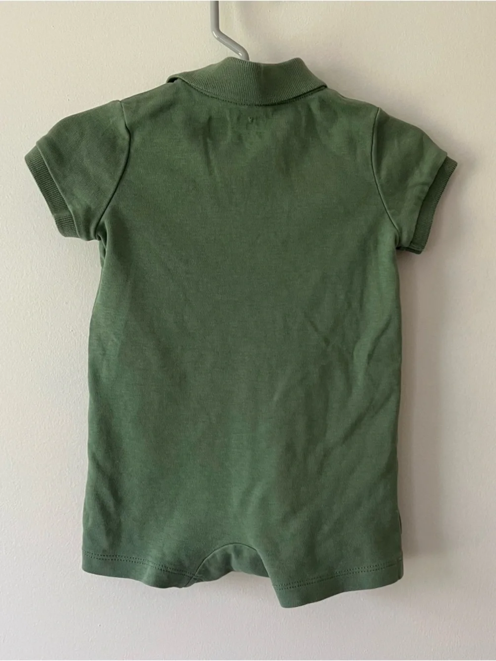 Ralph Lauren Baby Romper Polo One Piece Outfit 6m Green Preppy